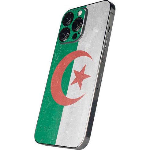 Algeria Flag Distressed iPhone 16 Pro Skin
